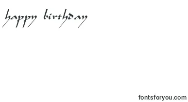 AladdinItalic font – Happy Birthday Fonts